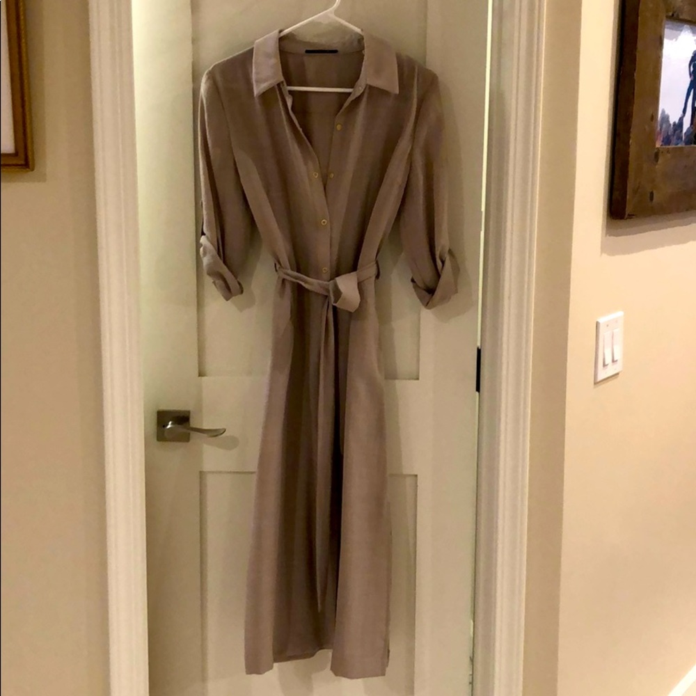 Shirt linen blend dress